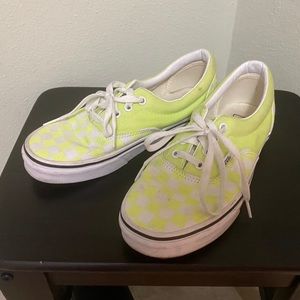 Vans Neon yellow/green checkered